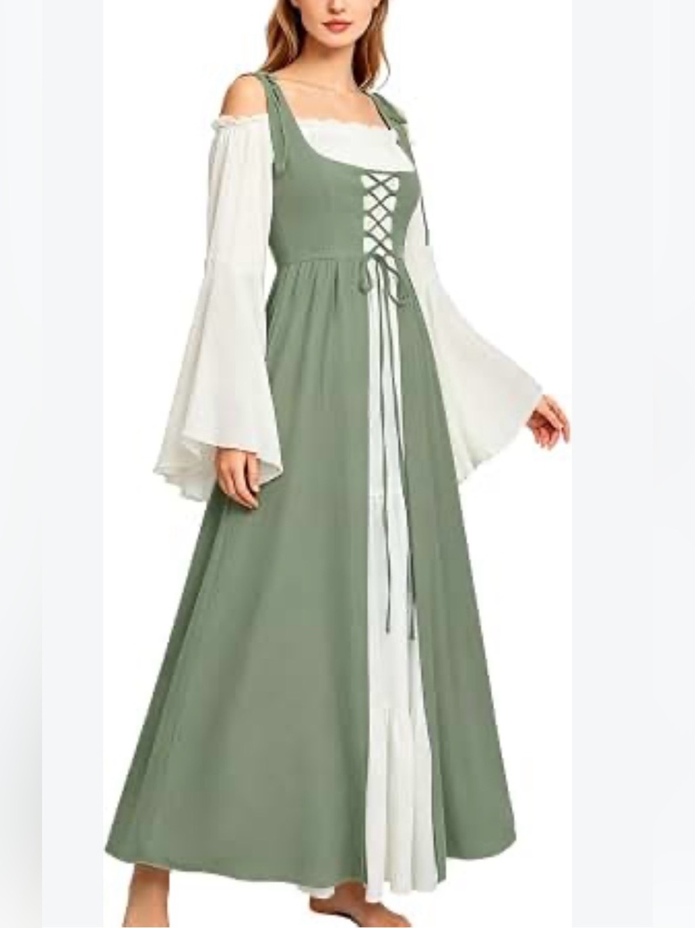 Medieval Renaissance Faire Peasant Corset Dress Size M One-Piece Costume *EUC*